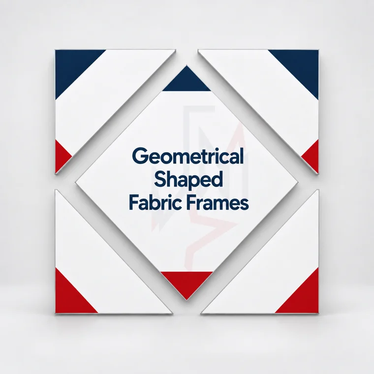 Geometrical-shaped SEG fabric frames